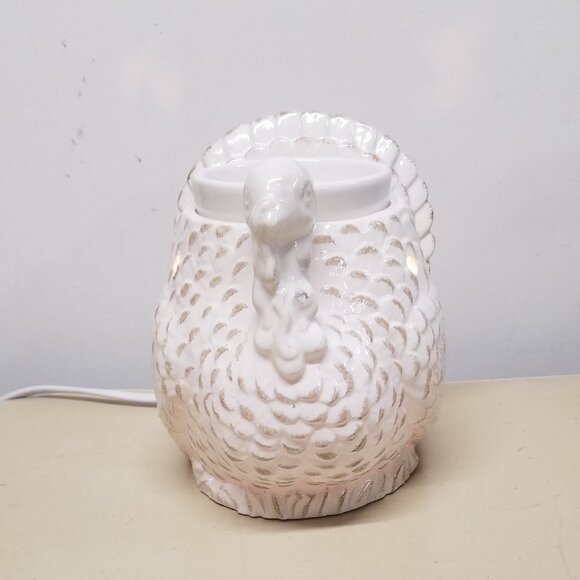 Scentsy Tom Turkey Thanksgiving Farmhouse White Full Size Wax Warmer - Picture 2 of 10